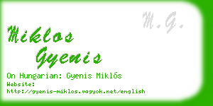 miklos gyenis business card